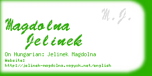 magdolna jelinek business card